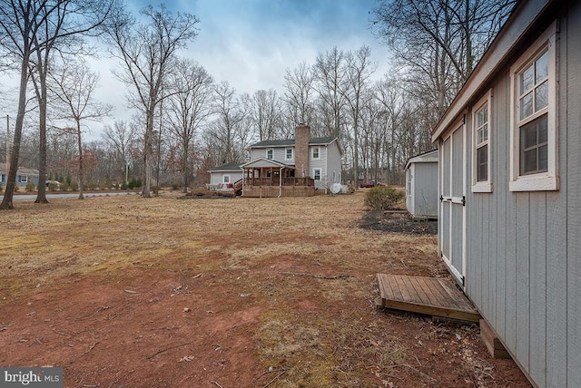 view of yard featuring a deck