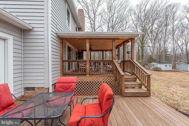 view of wooden terrace