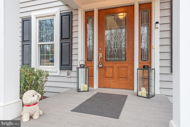 view of doorway to property