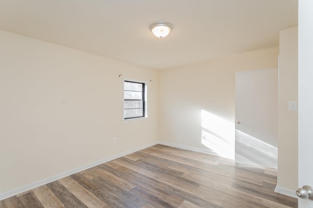 empty room featuring light wood-type flooring