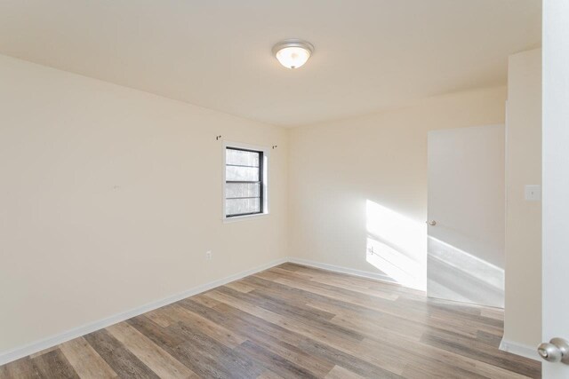 empty room featuring light wood-type flooring