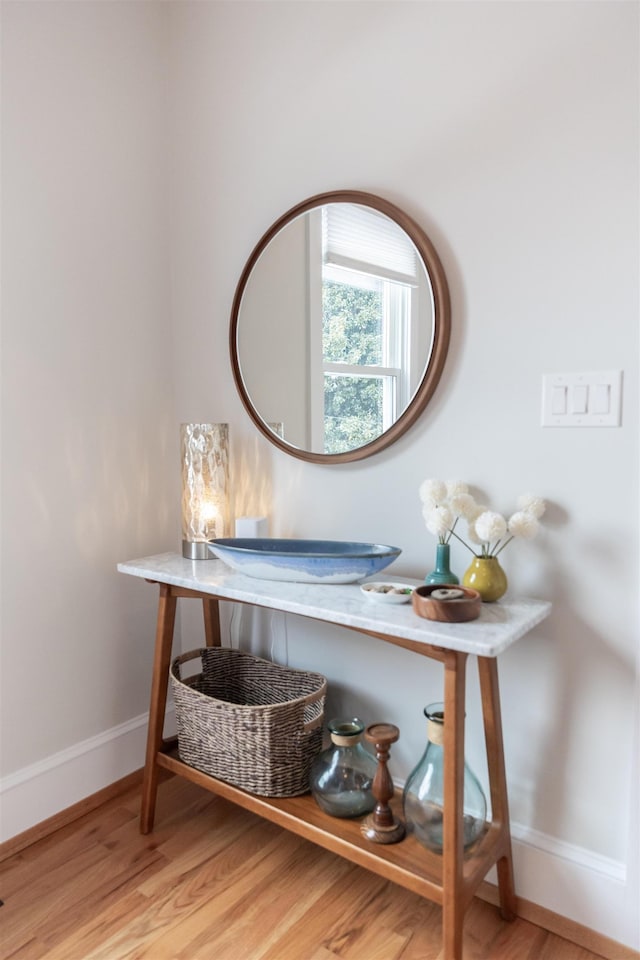 room details with hardwood / wood-style floors