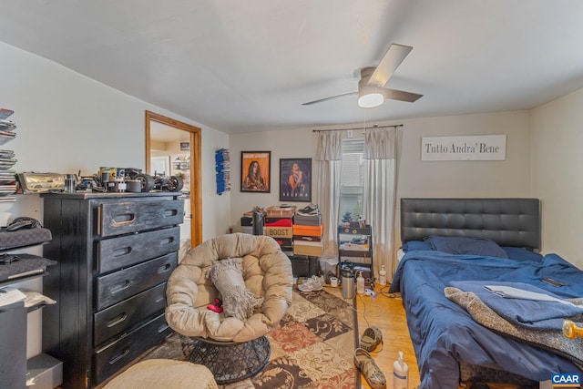 325 10 1/2 St NW, Charlottesville, VA 22903 - bedroom with wood finished floors, multiple windows, and ceiling fan
