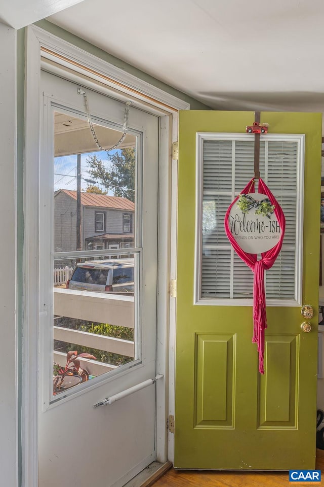 view of doorway to outside