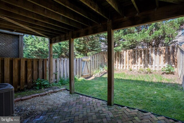 10718 Brice Ct, Fredericksburg, VA 22407 - view of patio featuring central AC unit