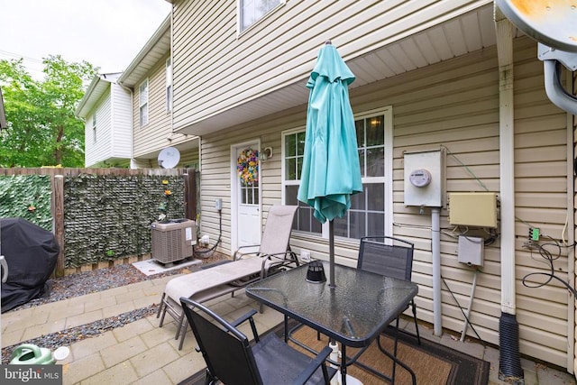 9910 Warwick Pl, Fredericksburg, VA 22408 - view of patio with central AC unit and grilling area