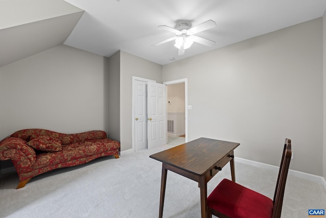 1972 Sclaters Ford Rd, Palmyra, VA 22963 - office area featuring a ceiling fan and carpet flooring