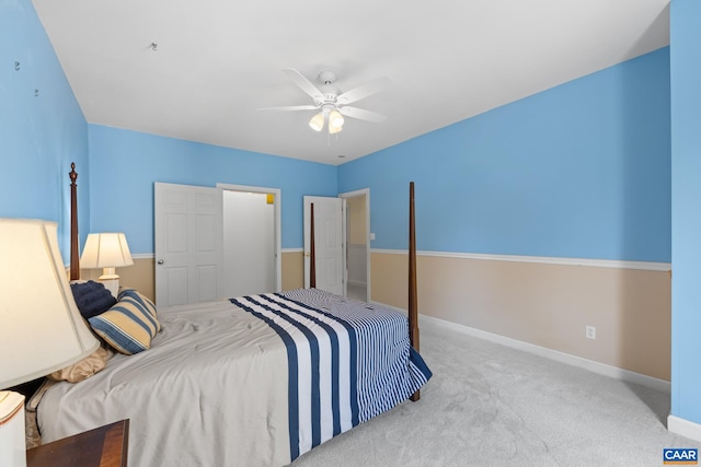1972 Sclaters Ford Rd, Palmyra, VA 22963 - bedroom featuring baseboards, carpet flooring, and a ceiling fan