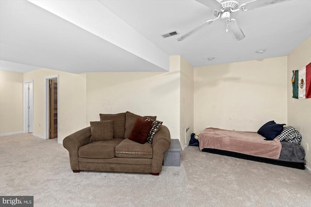 9814 Dominion Forest Cir, Fredericksburg, VA 22408 - bedroom with carpet, a ceiling fan, and baseboards