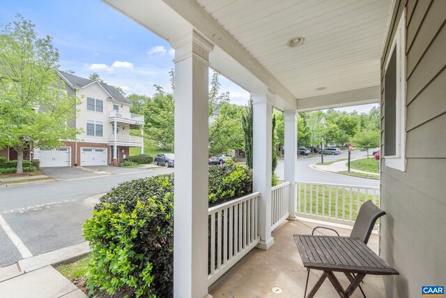 2153 Saranac Ct, Charlottesville, VA 22911 - view of patio / terrace featuring covered porch and a residential view