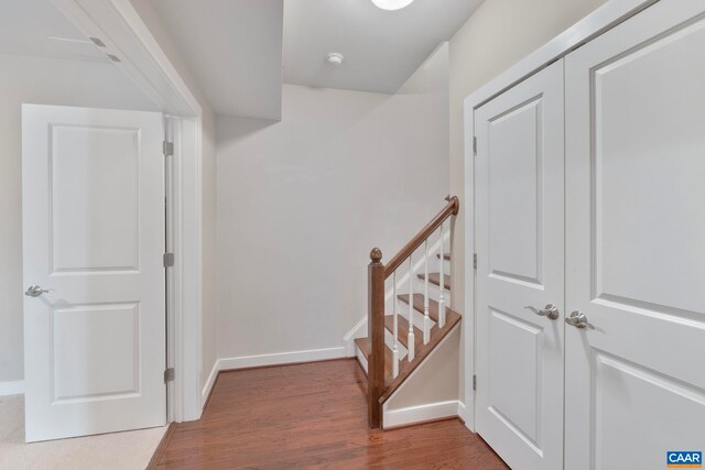 2153 Saranac Ct, Charlottesville, VA 22911 - hallway with baseboards and wood finished floors