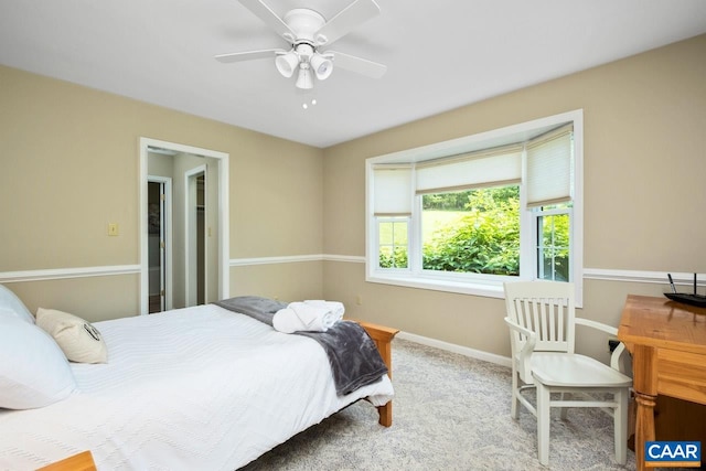 168 Lakeland Ln, Faber, VA 22938 - carpeted bedroom featuring baseboards and a ceiling fan