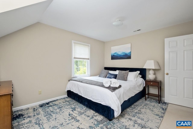168 Lakeland Ln, Faber, VA 22938 - bedroom featuring carpet and vaulted ceiling