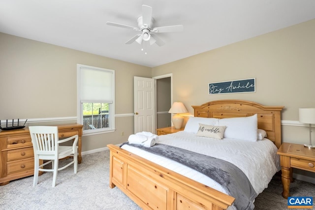 168 Lakeland Ln, Faber, VA 22938 - bedroom with light colored carpet and a ceiling fan