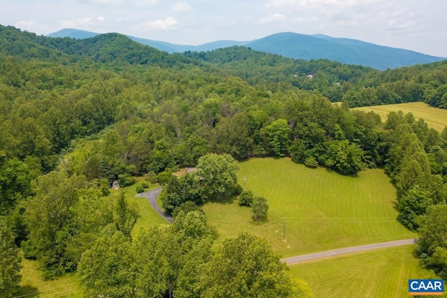168 Lakeland Ln, Faber, VA 22938 - drone / aerial view of a forest and a mountainous background