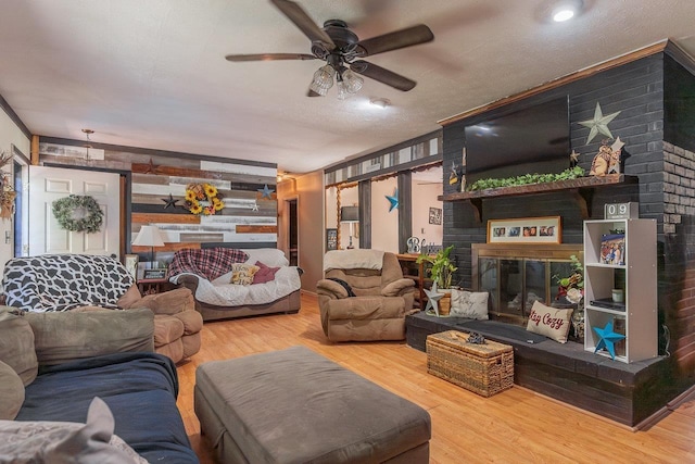 9274 Spotswood Trl, Mcgaheysville, VA 22840 - living area with a ceiling fan and wood finished floors