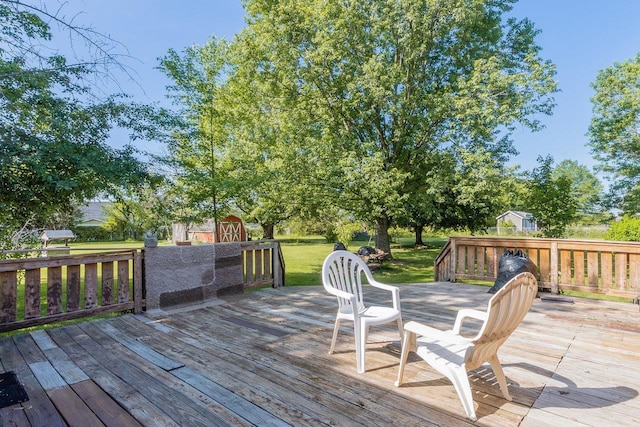 9274 Spotswood Trl, Mcgaheysville, VA 22840 - wooden terrace featuring a yard