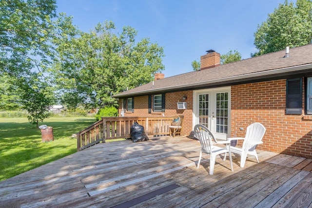9274 Spotswood Trl, Mcgaheysville, VA 22840 - deck featuring french doors and a lawn