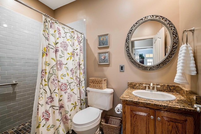 1763 Red Top Orchard Rd, Waynesboro, VA 22980 - full bath featuring vanity, a tile shower, and toilet