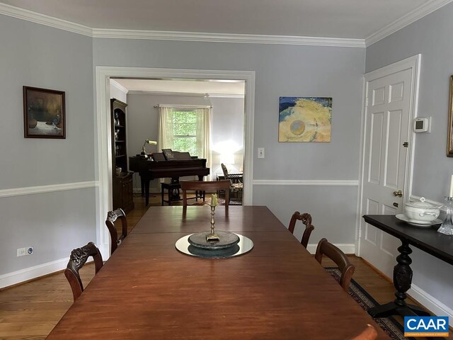 1895 Westview Rd, Charlottesville, VA 22903 - dining room with ornamental molding, wood finished floors, and baseboards