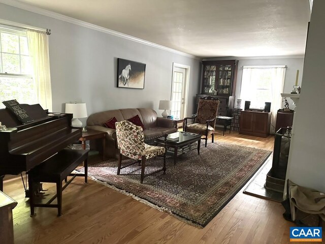 1895 Westview Rd, Charlottesville, VA 22903 - living area featuring ornamental molding and wood finished floors