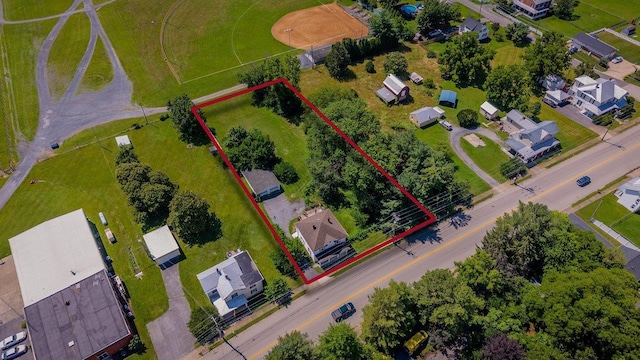 1221 Keezletown Rd, Weyers Cave, VA 24486 - aerial perspective of suburban area featuring property boundaries highlighted