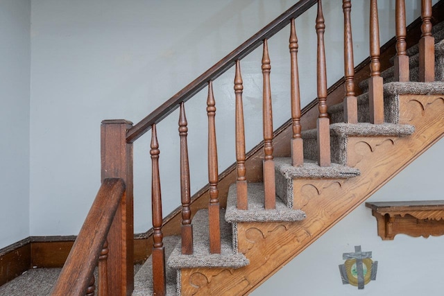 1221 Keezletown Rd, Weyers Cave, VA 24486 - staircase with carpet