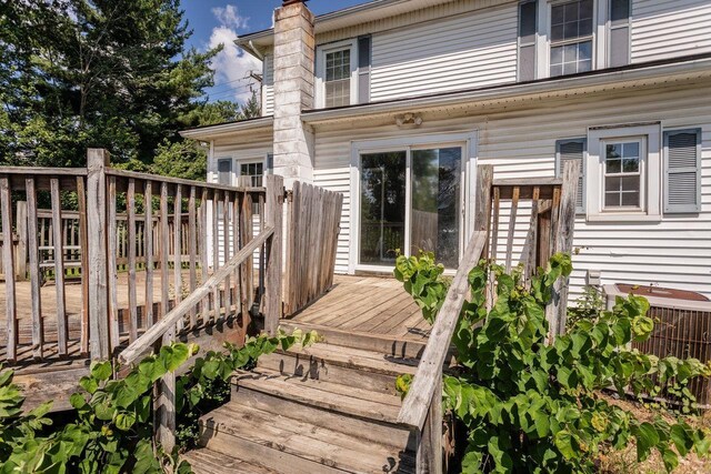 1221 Keezletown Rd, Weyers Cave, VA 24486 - wooden deck with stairs