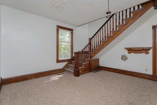 1221 Keezletown Rd, Weyers Cave, VA 24486 - stairs featuring carpet flooring and baseboards