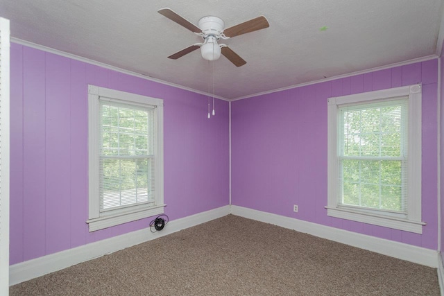 1221 Keezletown Rd, Weyers Cave, VA 24486 - carpeted empty room featuring crown molding and ceiling fan
