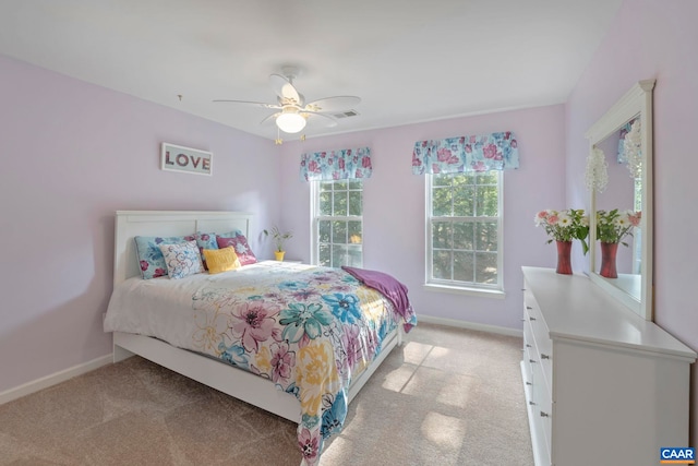 797 Willow Ridge Rd, Troy, VA 22974 - bedroom with light carpet and a ceiling fan