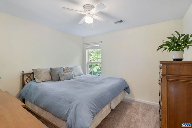 797 Willow Ridge Rd, Troy, VA 22974 - bedroom with light colored carpet and ceiling fan