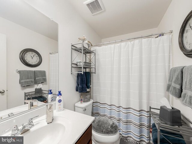 1420 Teagan Dr, Fredericksburg, VA 22408 - full bathroom featuring vanity, toilet, and a shower with curtain