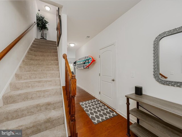 1420 Teagan Dr, Fredericksburg, VA 22408 - staircase featuring wood finished floors