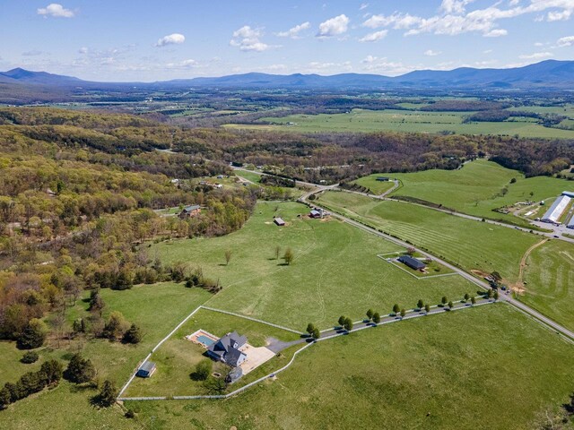 796 Battlecreek Rd, Stanley, VA 22851 - birds eye view of property featuring a rural view and a mountain view