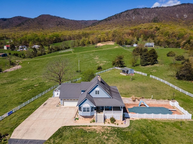 796 Battlecreek Rd, Stanley, VA 22851 - birds eye view of property featuring a rural view and a mountain view
