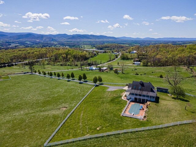 796 Battlecreek Rd, Stanley, VA 22851 - drone / aerial view with a rural view and a mountain view
