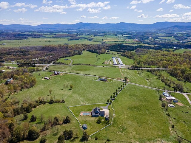 796 Battlecreek Rd, Stanley, VA 22851 - birds eye view of property featuring a rural view and a mountain view