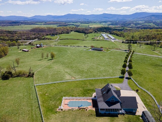 796 Battlecreek Rd, Stanley, VA 22851 - birds eye view of property with a mountain view and a rural view