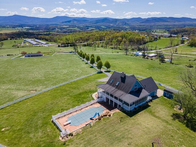 796 Battlecreek Rd, Stanley, VA 22851 - bird's eye view with a mountain view and a rural view