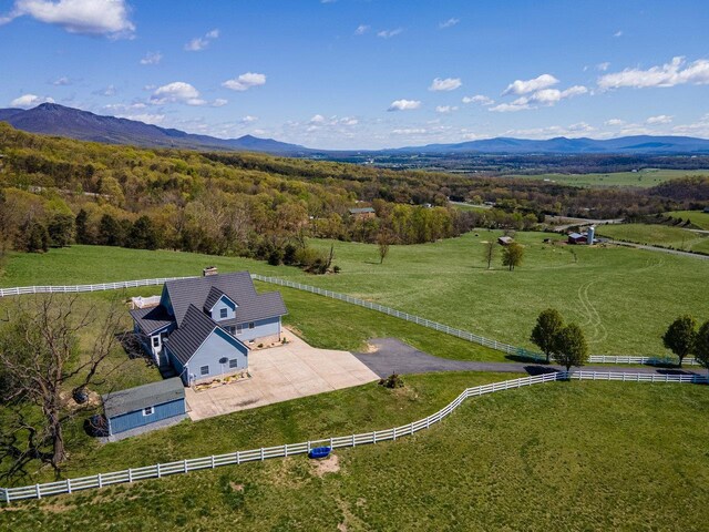 796 Battlecreek Rd, Stanley, VA 22851 - aerial view featuring a rural view and a mountain view