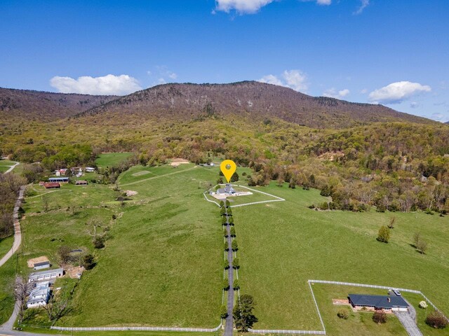 796 Battlecreek Rd, Stanley, VA 22851 - bird's eye view with a rural view and a mountain view