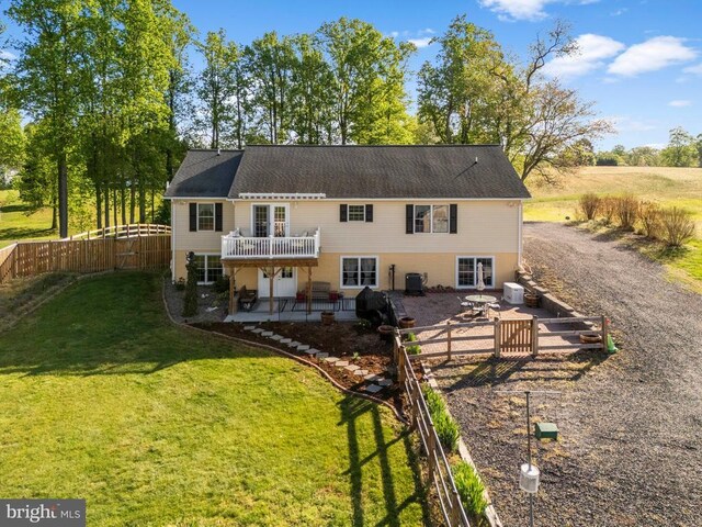 15103 Jenkins Hill Ln, Culpeper, VA 22701 - back of property featuring a patio area and a wooden deck