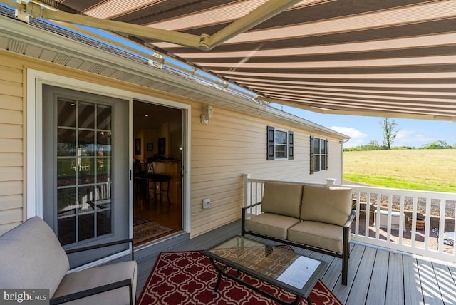 15103 Jenkins Hill Ln, Culpeper, VA 22701 - wooden terrace featuring outdoor lounge area