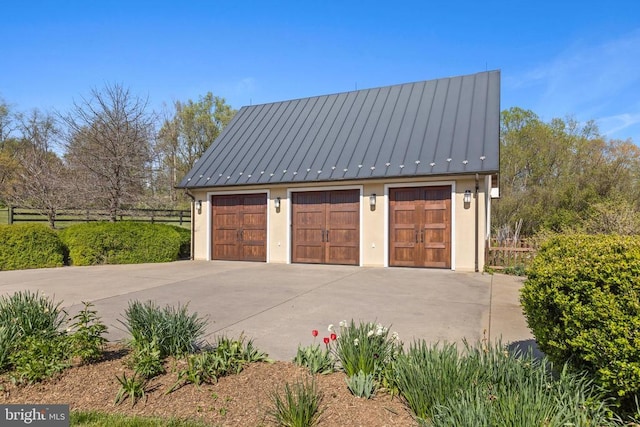  - view of detached garage