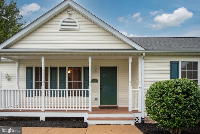 11810 Falcon Ridge Dr, Fredericksburg, VA 22407 - view of front facade featuring a porch and a shingled roof