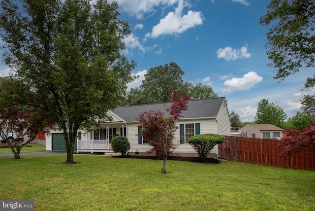 11810 Falcon Ridge Dr, Fredericksburg, VA 22407 - view of front facade with driveway, covered porch, crawl space, roof with shingles, and a garage