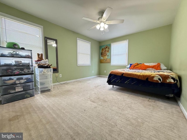 11223 Beales Branch Ln, Remington, VA 22734 - bedroom featuring carpet, baseboards, and a ceiling fan