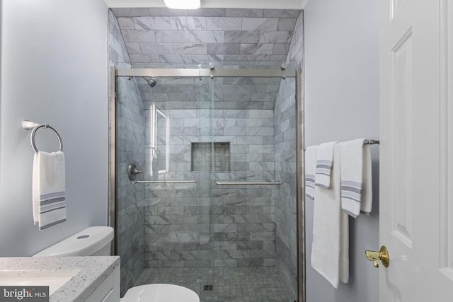 11918 Boulder Ct, Spotsylvania, VA 22553 - full bathroom featuring vanity and a stall shower