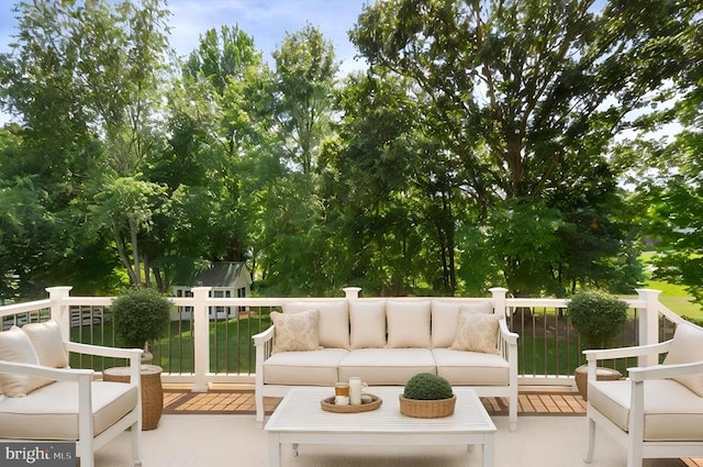 11918 Boulder Ct, Spotsylvania, VA 22553 - deck featuring outdoor lounge area